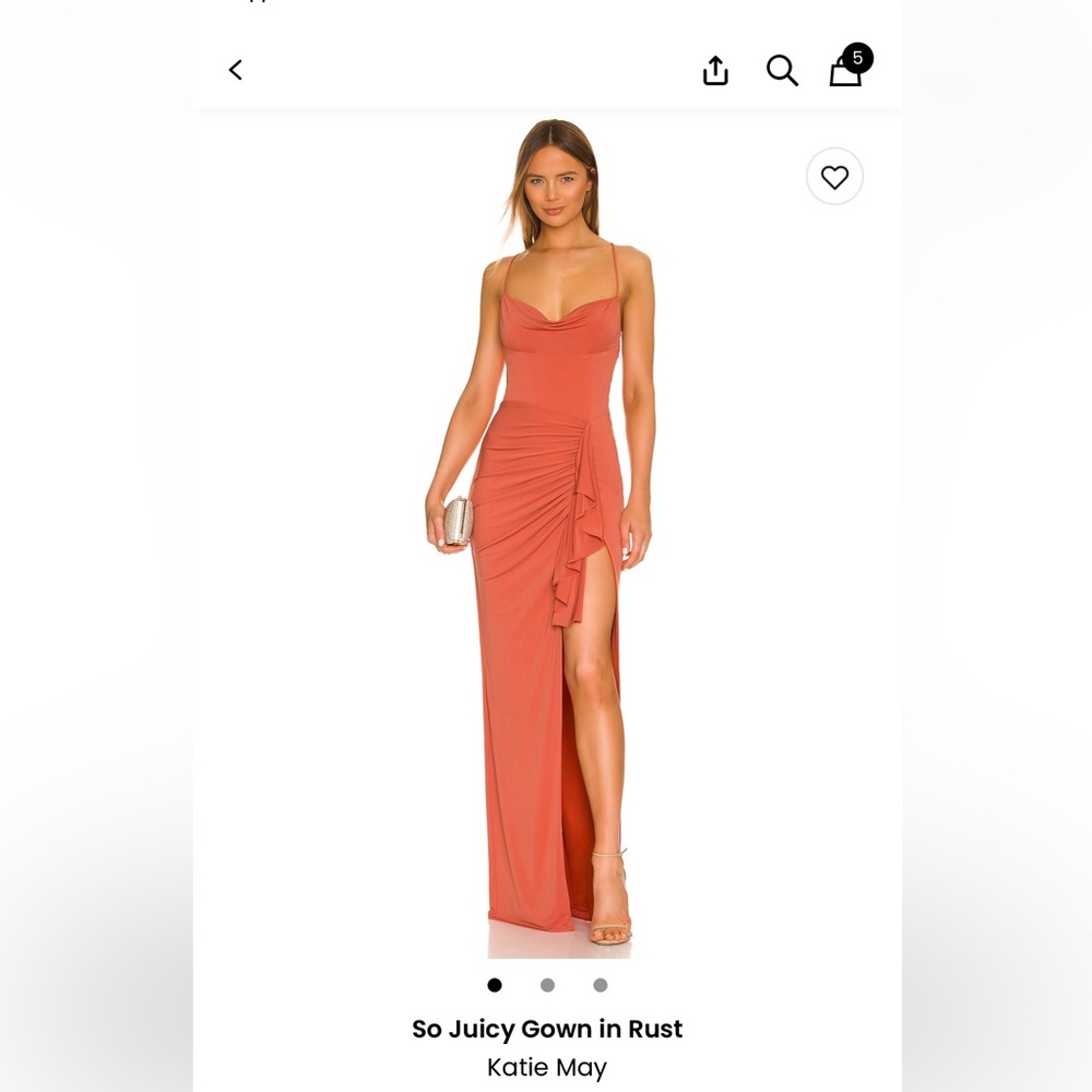 Katie May Rust Orange Evening Dress